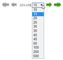 Anzahl Zeilen per Dropdown wählen